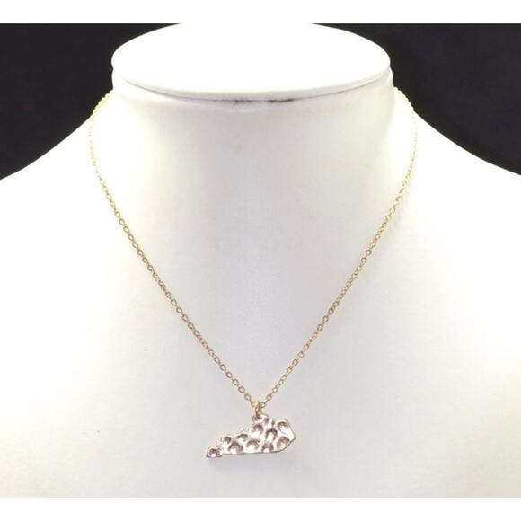 Kentucky Hammered Gold Necklace - Picture 1 of 2
